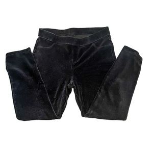 Corduroy ankle leggings black L